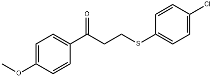 3-[(4-CHLOROPHENYL)SULFANYL]-1-(4-METHOXYPHENYL)-1-PROPANONE Struktur