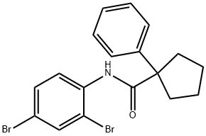 N-(2,4-DIBROMOPHENYL)(PHENYLCYCLOPENTYL)FORMAMIDE Struktur