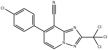 7-(4-CHLOROPHENYL)-2-(TRICHLOROMETHYL)[1,2,4]TRIAZOLO[1,5-A]PYRIDINE-8-CARBONITRILE Struktur