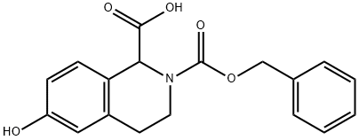 2-CBZ-6-HYDROXY-1,2,3,4-TETRAHYDRO-ISOQUINOLINE-1-CARBOXYLIC ACID Struktur