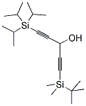 1-(TERT-BUTYLDIMETHYLSILYL)-5-(TRIISOPROPYLSILYL)-1,4-PENTADIYN-3-OL Struktur