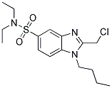 1-BUTYL-2-(CHLOROMETHYL)-N,N-DIETHYL-1H-BENZIMIDAZOLE-5-SULFONAMIDE Struktur