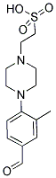 2-[4-(4-FORMYL-2-METHYLPHENYL)PIPERAZIN-1-YL]ETHANESULFONIC ACID Struktur