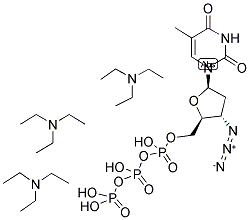 3'-AZIDO-3'-DEOXYTHYMIDINE 5'-TRIPHOSPHATE TRI(TRIETHYLAMMONIUM) SALT Struktur