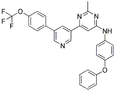 (2-METHYL-6-[5-(4-TRIFLUOROMETHOXY-PHENYL)-PYRIDIN-3-YL]-PYRIMIDIN-4-YL)-(4-PHENOXY-PHENYL)-AMINE Struktur