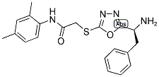 2-[5-(1-AMINO-2-PHENYL-ETHYL)-[1,3,4]OXADIAZOL-2-YLSULFANYL]-N-(2,4-DIMETHYL-PHENYL)-ACETAMIDE Struktur