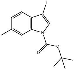 3-IODO-6-METHYLINDOLE-1-CARBOXYLIC ACID TERT-BUTYL ESTER Struktur