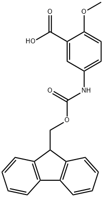 FMOC-5-AMINO-2-METHOXYBENZOIC ACID Struktur