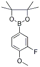 3-FLUORO-4-METHOXYPHENYLBORONIC ACID, PINACOL ESTER Struktur