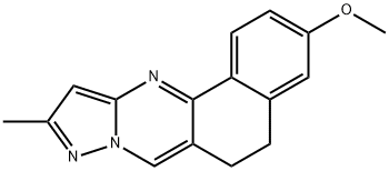 3-METHOXY-10-METHYL-5,6-DIHYDROBENZO[H]PYRAZOLO[5,1-B]QUINAZOLINE Struktur