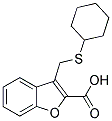 3-CYCLOHEXYLSULFANYLMETHYL-BENZOFURAN-2-CARBOXYLIC ACID Struktur