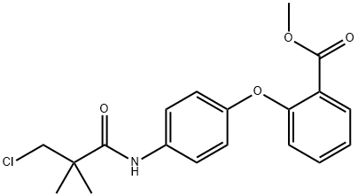 METHYL 2-(4-[(3-CHLORO-2,2-DIMETHYLPROPANOYL)AMINO]PHENOXY)BENZENECARBOXYLATE Struktur