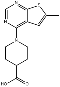 1-(6-METHYL-THIENO[2,3-D]PYRIMIDIN-4-YL)-PIPERIDINE-4-CARBOXYLIC ACID Struktur