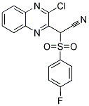 (3-CHLORO-QUINOXALIN-2-YL)-(4-FLUORO-BENZENESULFONYL)-ACETONITRILE Struktur