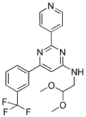 N-(2,2-DIMETHOXYETHYL)-2-PYRIDIN-4-YL-6-[3-(TRIFLUOROMETHYL)PHENYL]PYRIMIDIN-4-AMINE Struktur