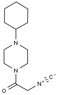 4-CYCLOHEXYL-PIPERAZINO-1-ISOCYANO-ACETAMIDE Struktur