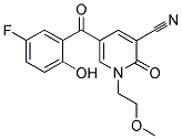 5-(5-FLUORO-2-HYDROXYBENZOYL)-1-(2-METHOXYETHYL)-2-OXO-1,2-DIHYDROPYRIDINE-3-CARBONITRILE Struktur