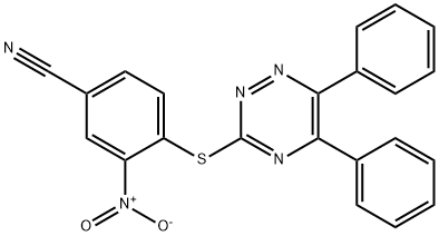 4-[(5,6-DIPHENYL-1,2,4-TRIAZIN-3-YL)SULFANYL]-3-NITROBENZENECARBONITRILE Struktur