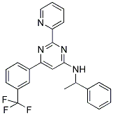 N-(1-PHENYLETHYL)-2-PYRIDIN-2-YL-6-[3-(TRIFLUOROMETHYL)PHENYL]PYRIMIDIN-4-AMINE Struktur