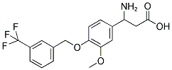 3-AMINO-3-(3-METHOXY-4-([3-(TRIFLUOROMETHYL)BENZYL]OXY)PHENYL)PROPANOIC ACID Struktur