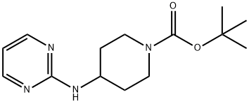 TERT-BUTYL 4-(2-PYRIMIDINYLAMINO)TETRAHYDRO-1(2H)-PYRIDINECARBOXYLATE Struktur