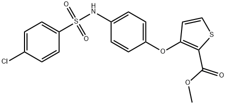 METHYL 3-(4-([(4-CHLOROPHENYL)SULFONYL]AMINO)PHENOXY)-2-THIOPHENECARBOXYLATE Struktur