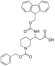 3-N-FMOC-AMINO-3-(3'-CBZ)PIPERIDINE-PROPIONIC ACID Struktur