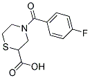 4-(4-FLUOROBENZOYL)THIOMORPHOLINE-2-CARBOXYLIC ACID Struktur