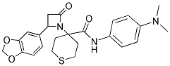 4-[2-(1,3-BENZODIOXOL-5-YL)-4-OXO-1-AZETIDINYL]-N-[4-(DIMETHYLAMINO)PHENYL]TETRAHYDRO-2H-THIOPYRAN-4-CARBOXAMIDE Struktur