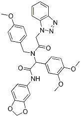 2-(2-(1H-BENZO[D][1,2,3]TRIAZOL-1-YL)-N-(4-METHOXYBENZYL)ACETAMIDO)-N-(BENZO[D][1,3]DIOXOL-5-YL)-2-(3,4-DIMETHOXYPHENYL)ACETAMIDE