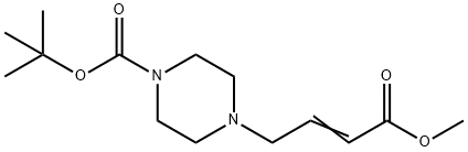 4-(3-METHOXYCARBONYLALLYL)PIPERAZINE-1-CARBOXYLIC ACID T-BUTYL ESTER Struktur