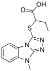 2-(9-METHYL-9H-BENZO[4,5]IMIDAZO[2,1-C][1,2,4]TRIAZOL-3-YLSULFANYL)-BUTYRIC ACID Struktur