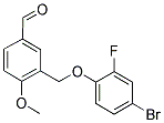 3-[(4-BROMO-2-FLUOROPHENOXY)METHYL]-4-METHOXYBENZALDEHYDE Struktur