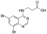 3-(6,8-DIBROMO-QUINAZOLIN-4-YLAMINO)-PROPIONIC ACID Struktur