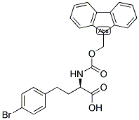 (R)-4-(4-BROMO-PHENYL)-2-(9H-FLUOREN-9-YLMETHOXYCARBONYLAMINO)-BUTYRIC ACID Struktur