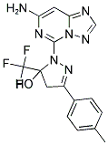 1-(7-AMINO[1,2,4]TRIAZOLO[1,5-C]PYRIMIDIN-5-YL)-3-(4-METHYLPHENYL)-5-(TRIFLUOROMETHYL)-4,5-DIHYDRO-1H-PYRAZOL-5-OL Struktur