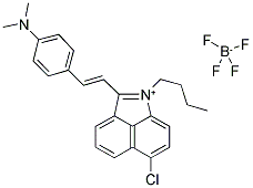 1-BUTYL-6-CHLORO-2-((E)-2-[4-(DIMETHYLAMINO)PHENYL]ETHENYL)BENZO[CD]INDOLIUM TETRAFLUOROBORATE Struktur