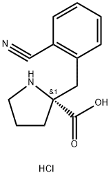 (R)-ALPHA-(2-CYANO-BENZYL)-PROLINE-HCL Struktur