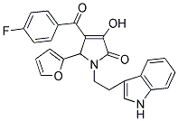 4-(4-FLUOROBENZOYL)-5-(2-FURYL)-3-HYDROXY-1-[2-(1H-INDOL-3-YL)ETHYL]-1,5-DIHYDRO-2H-PYRROL-2-ONE Struktur