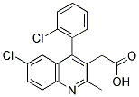 [6-CHLORO-4-(2-CHLOROPHENYL)-2-METHYLQUINOLIN-3-YL]ACETIC ACID Struktur