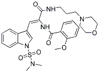 (Z)-N-(1-(1-(N,N-DIMETHYLSULFAMOYL)-1H-INDOL-3-YL)-3-(3-MORPHOLINOPROPYLAMINO)-3-OXOPROP-1-EN-2-YL)-2-METHOXYBENZAMIDE Struktur