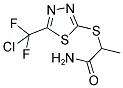 2-((5-[CHLORO(DIFLUORO)METHYL]-1,3,4-THIADIAZOL-2-YL)SULFANYL)PROPANAMIDE Struktur