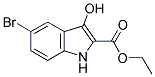 5-BROMO-3-HYDROXY-1H-INDOLE-2-CARBOXYLIC ACID ETHYL ESTER Struktur