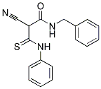 3-ANILINO-N-BENZYL-2-CYANO-3-THIOXOPROPANAMIDE Struktur