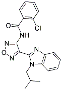 2-CHLORO-N-[4-(1-ISOBUTYL-1H-BENZIMIDAZOL-2-YL)-1,2,5-OXADIAZOL-3-YL]BENZAMIDE Struktur