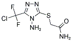 2-((4-AMINO-5-[CHLORO(DIFLUORO)METHYL]-4H-1,2,4-TRIAZOL-3-YL)SULFANYL)ACETAMIDE Struktur