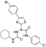 1-(4-(4-BROMOPHENYL)THIAZOL-2-YL)-N1-(4-CHLOROPHENYL)-N2-CYCLOHEXYLHYDRAZINE-1,2-DICARBOXAMIDE Struktur