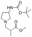 3-(3-BOC-AMINO-PYRROLIDIN-1-YL)-2-METHYL-PROPIONIC ACID METHYL ESTER Struktur