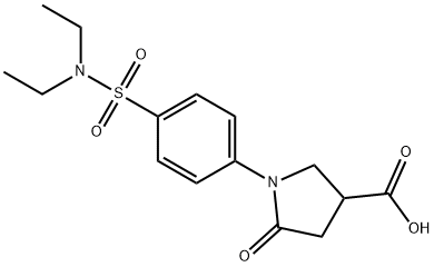 1-(4-[(DIETHYLAMINO)SULFONYL]PHENYL)-5-OXOPYRROLIDINE-3-CARBOXYLIC ACID Struktur