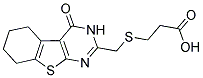 3-[[(4-OXO-3,4,5,6,7,8-HEXAHYDRO[1]BENZOTHIENO[2,3-D]PYRIMIDIN-2-YL)METHYL]THIO]PROPANOIC ACID Struktur